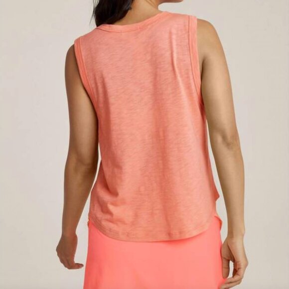 NWOT Beyond Yoga Curved Hem Tank Peach Small - Picture 3 of 4